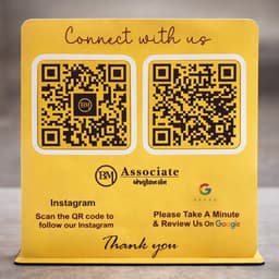 Premium QR standy included with every plan